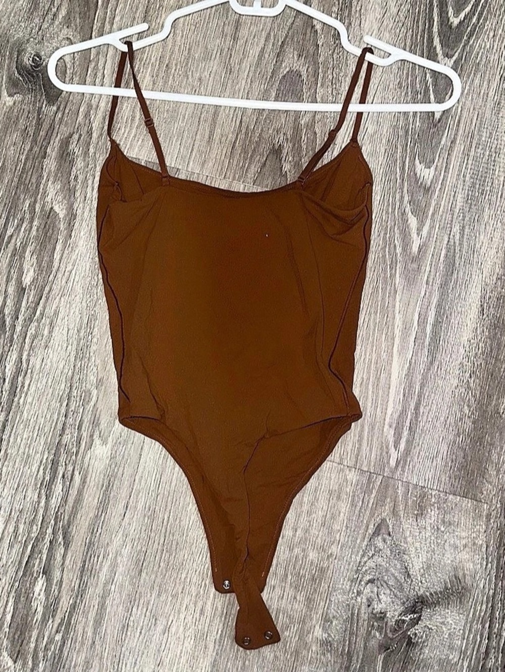 SKIMS Seamless Sculpt Thong Bodysuit Brown